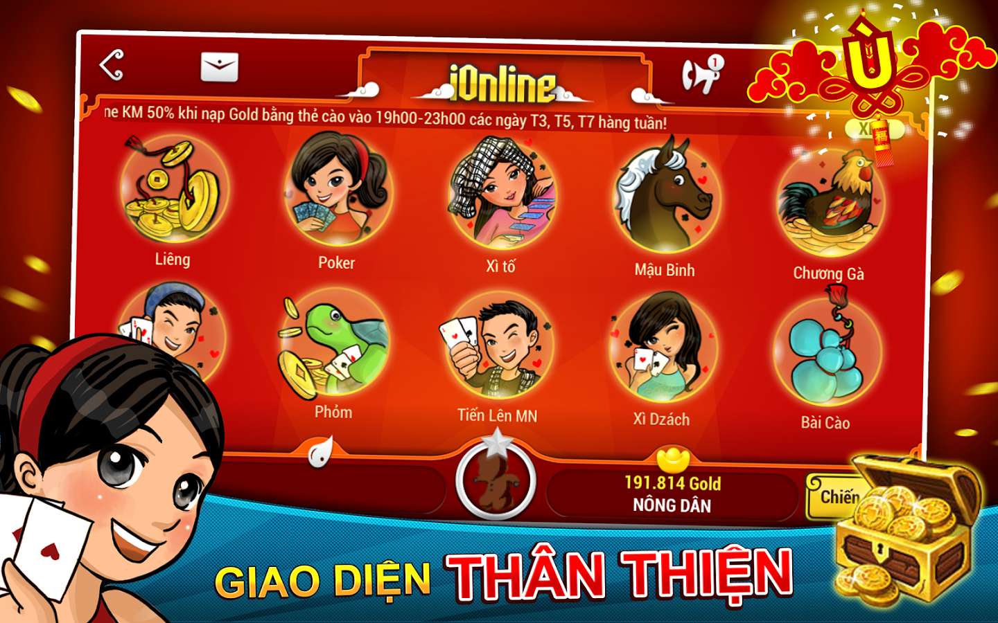 Chơi game bài online không cần nạp tiền